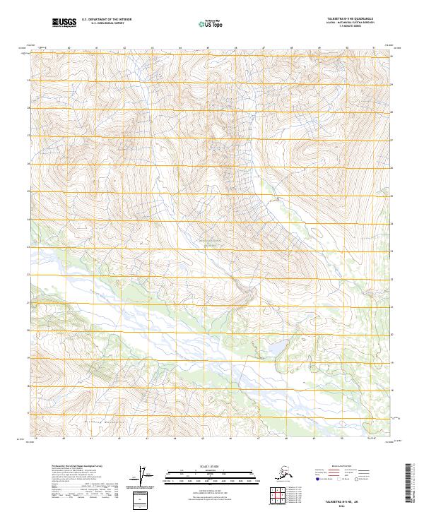 2024 Map of Talkeetna B-5 NE, 2024 Print