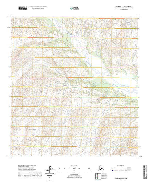 2024 Map of Talkeetna B-5 NW, 2024 Print