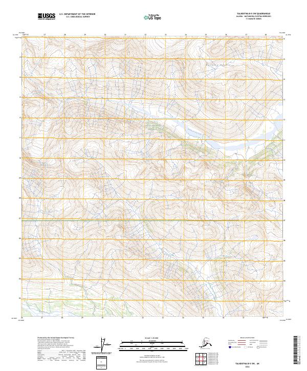 2024 Map of Talkeetna B-5 SW, 2024 Print