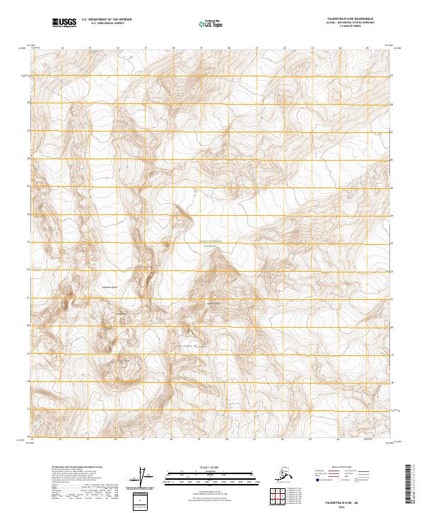 USGS Topographic Map – Talkeetna B-6 NE