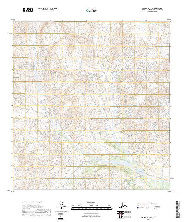 USGS Topographic Map – Talkeetna B-6 SE