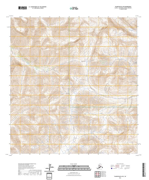 USGS Topographic Map – Talkeetna B-6 SW