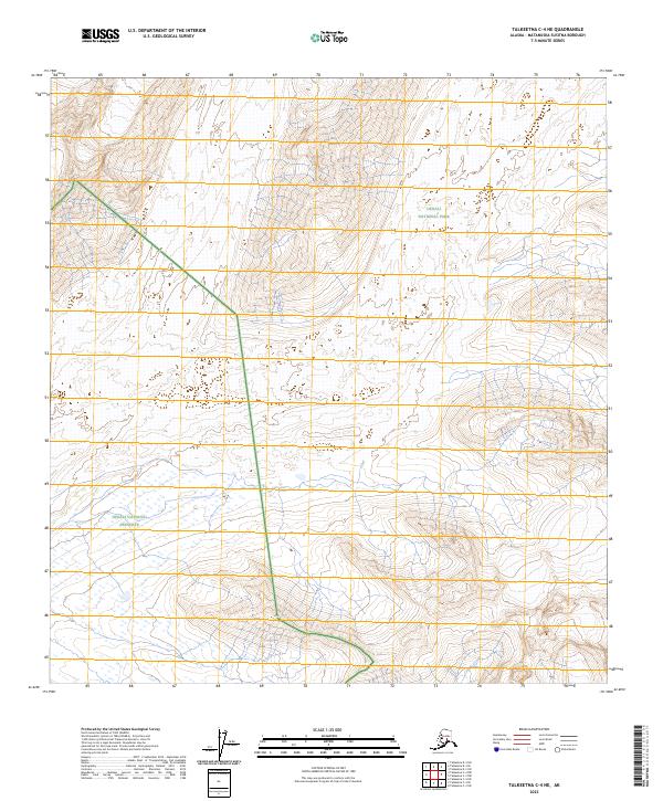 USGS Topographic Map – Talkeetna C-4 NE