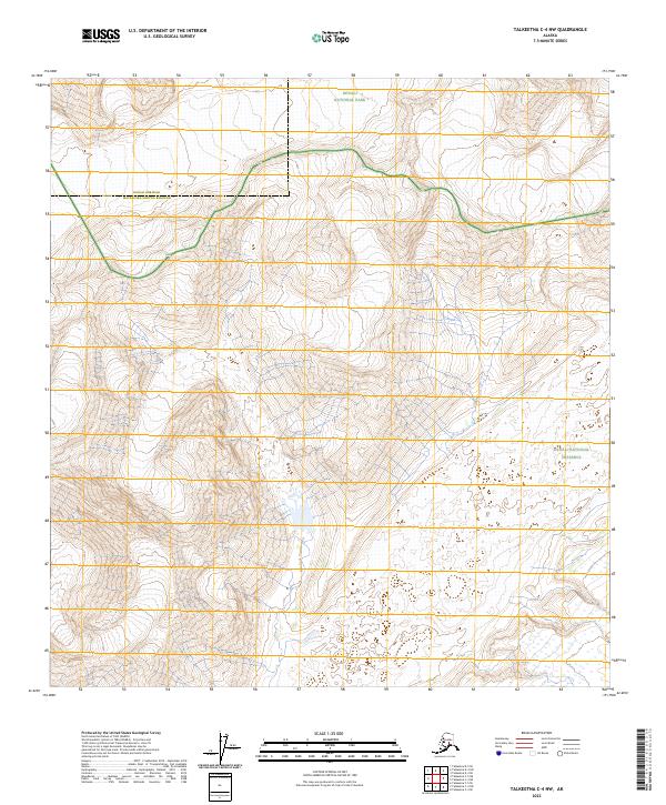 2023 Map of Talkeetna C-4 NW, 2023 Print