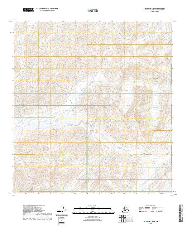 USGS Topographic Map – Talkeetna C-6 SW