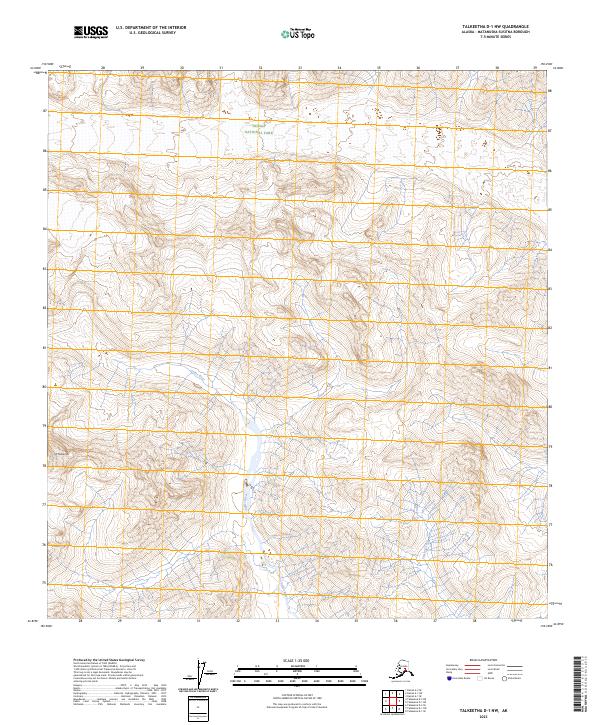 USGS Topographic Map – Talkeetna D-1 NW