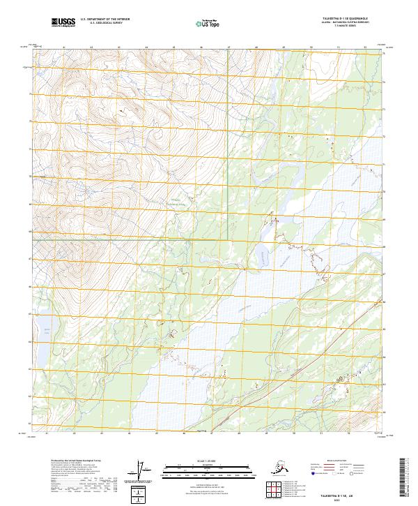 USGS Topographic Map – Talkeetna D-1 SE
