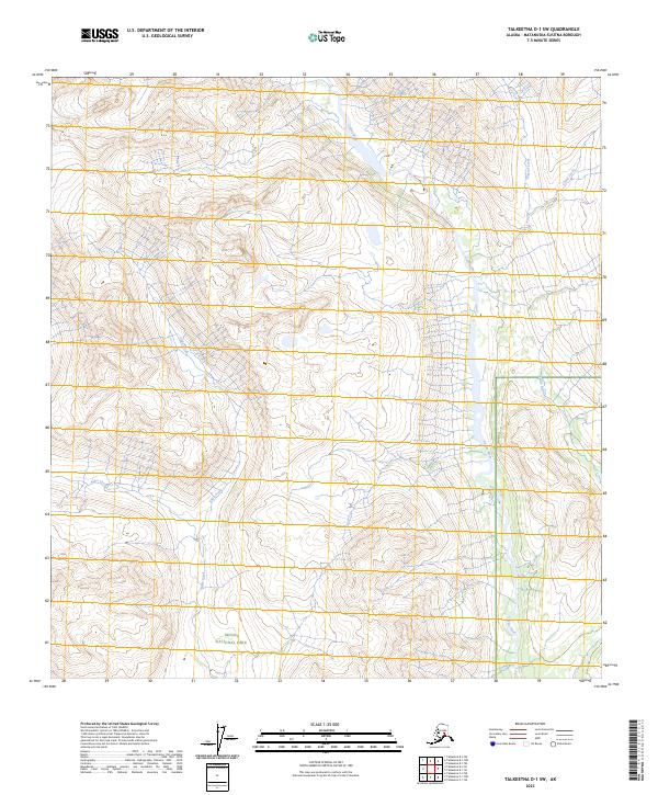 USGS Topographic Map – Talkeetna D-1 SW