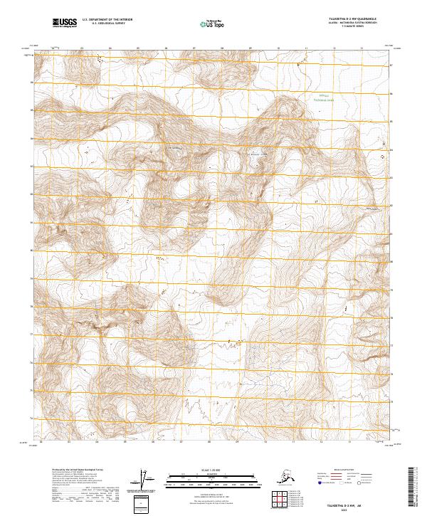 USGS Topographic Map – Talkeetna D-2 NW