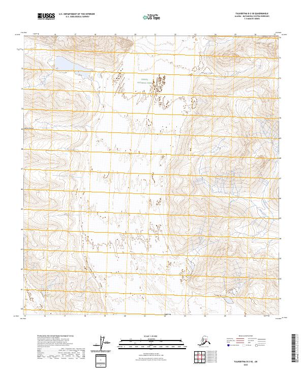 USGS Topographic Map – Talkeetna D-2 SE