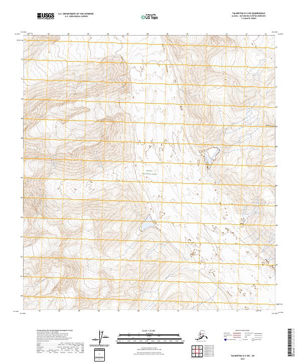 USGS Topographic Map – Talkeetna D-2 SW