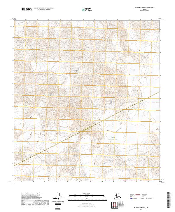 USGS Topographic Map – Talkeetna D-3 NW