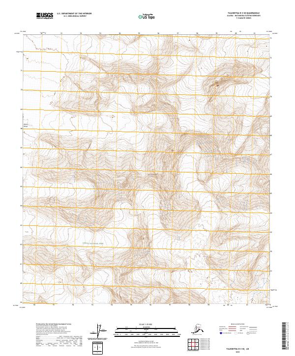 USGS Topographic Map – Talkeetna D-3 SE