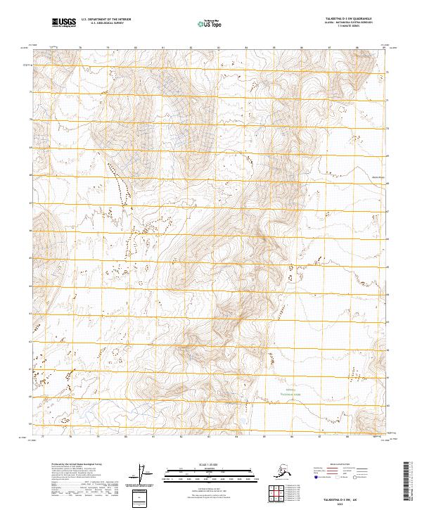 2023 Map of Talkeetna D-3 SW, 2023 Print