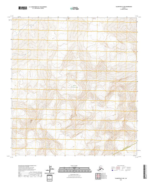 2023 Map of Talkeetna D-4 NE, 2023 Print
