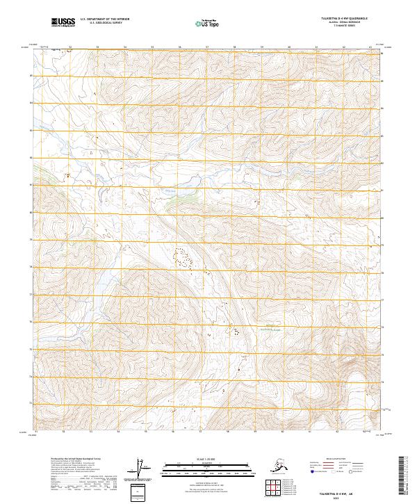 2023 Map of Talkeetna D-4 NW, 2023 Print