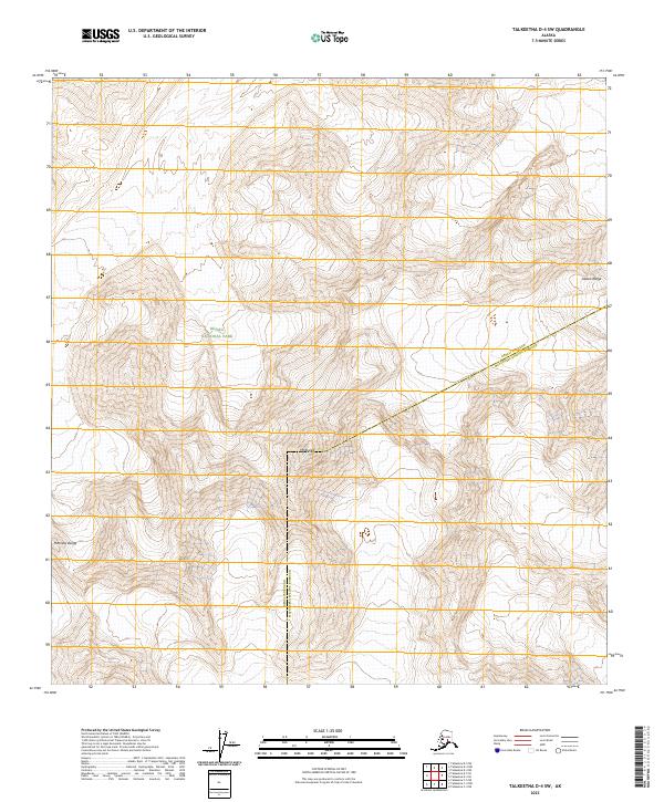 USGS Topographic Map – Talkeetna D-4 SW