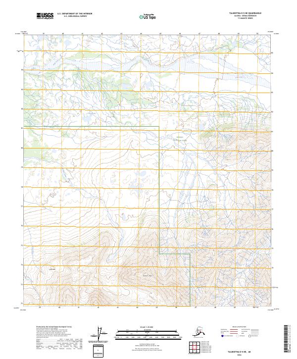 USGS Topographic Map – Talkeetna D-5 NE