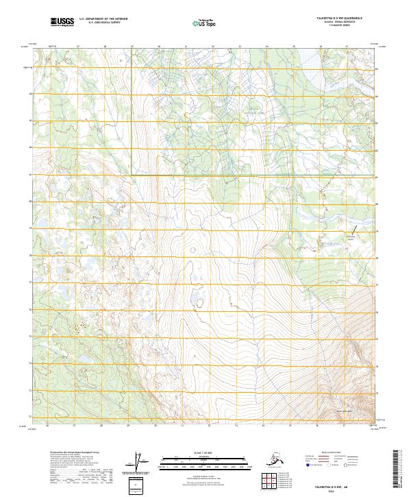 USGS Topographic Map – Talkeetna D-5 NW