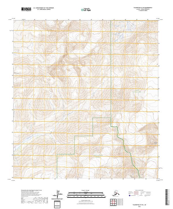 USGS Topographic Map – Talkeetna D-5 SE
