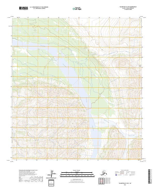 USGS Topographic Map – Talkeetna D-5 SW