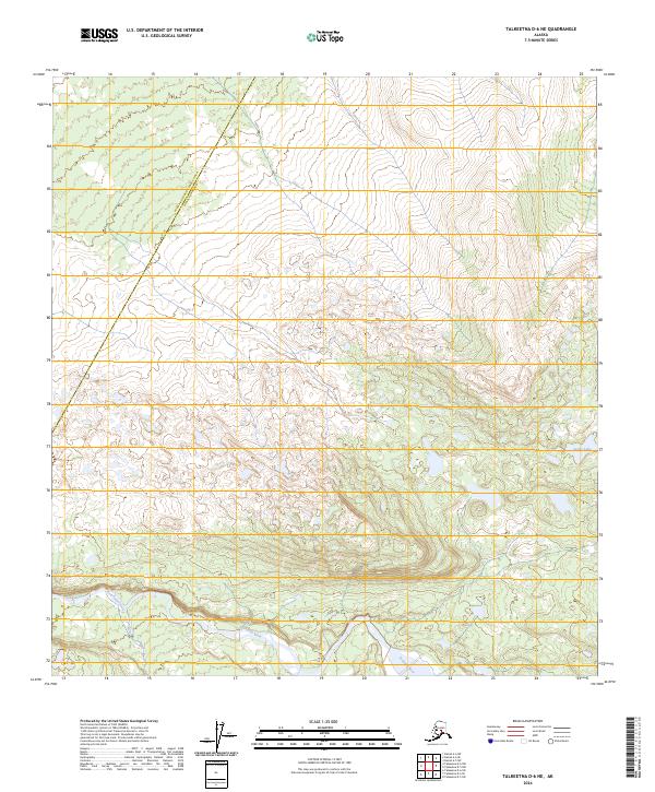USGS Topographic Map – Talkeetna D-6 NE