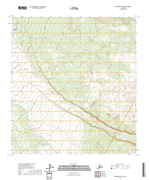 2024 Map of Talkeetna D-6 NW, 2024 Print