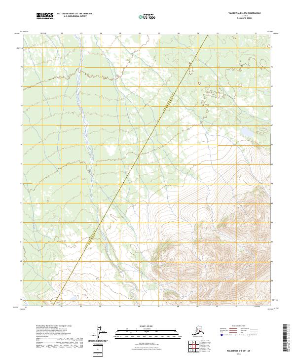 2024 Map of Talkeetna D-6 SW, 2024 Print