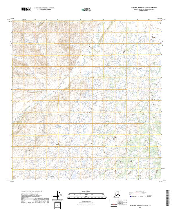 USGS Topographic Map – Talkeetna Mountains A-1 NE