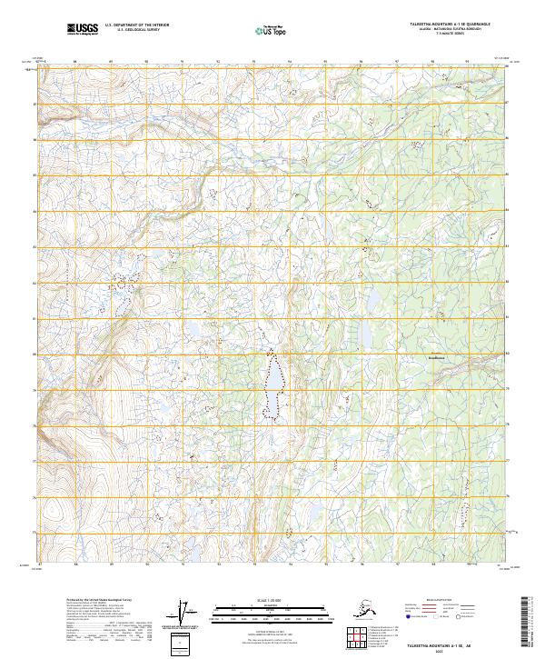 USGS Topographic Map – Talkeetna Mountains A-1 SE