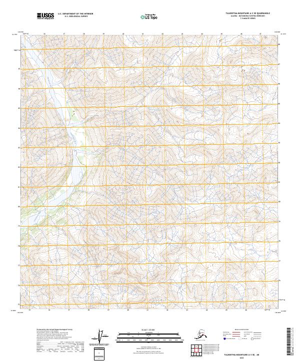 2023 Map of Talkeetna Mountains A-3 SE, 2023 Print