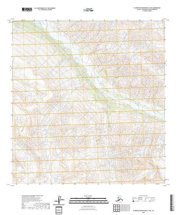 2023 Map of Talkeetna Mountains A-5 NE, 2023 Print