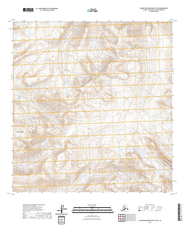 2023 Map of Talkeetna Mountains A-5 NW, 2023 Print