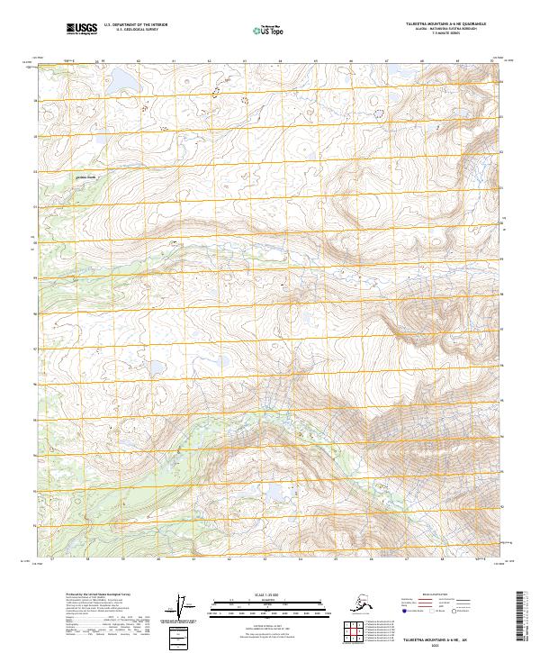 2023 Map of Talkeetna Mountains A-6 NE, 2023 Print