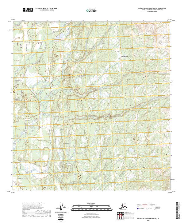 USGS Topographic Map – Talkeetna Mountains A-6 NW