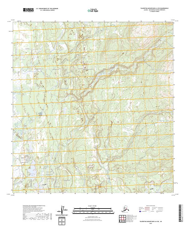 USGS Topographic Map – Talkeetna Mountains A-6 SW