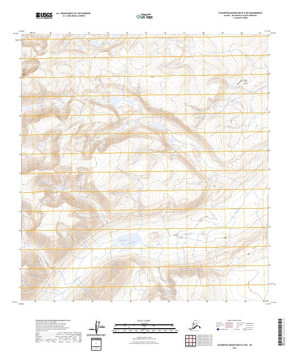 USGS Topographic Map – Talkeetna Mountains B-2 NW
