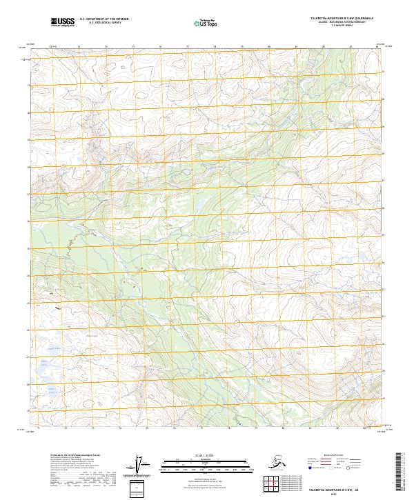 USGS Topographic Map – Talkeetna Mountains B-5 NW
