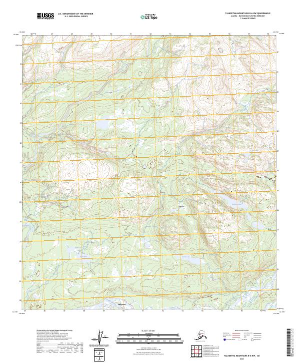 USGS Topographic Map – Talkeetna Mountains B-6 NW