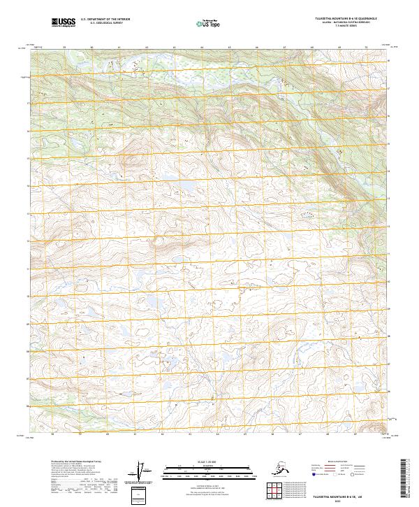 USGS Topographic Map – Talkeetna Mountains B-6 SE