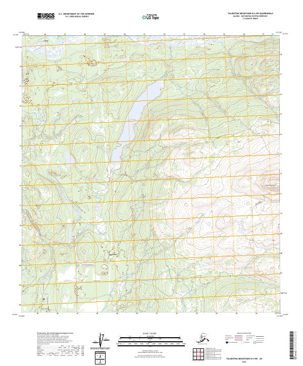USGS Topographic Map – Talkeetna Mountains B-6 SW