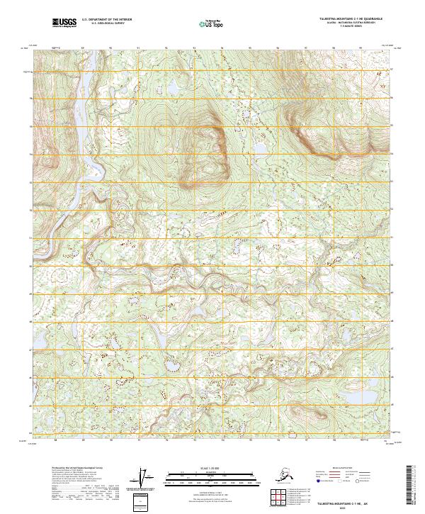 USGS Topographic Map – Talkeetna Mountains C-1 NE