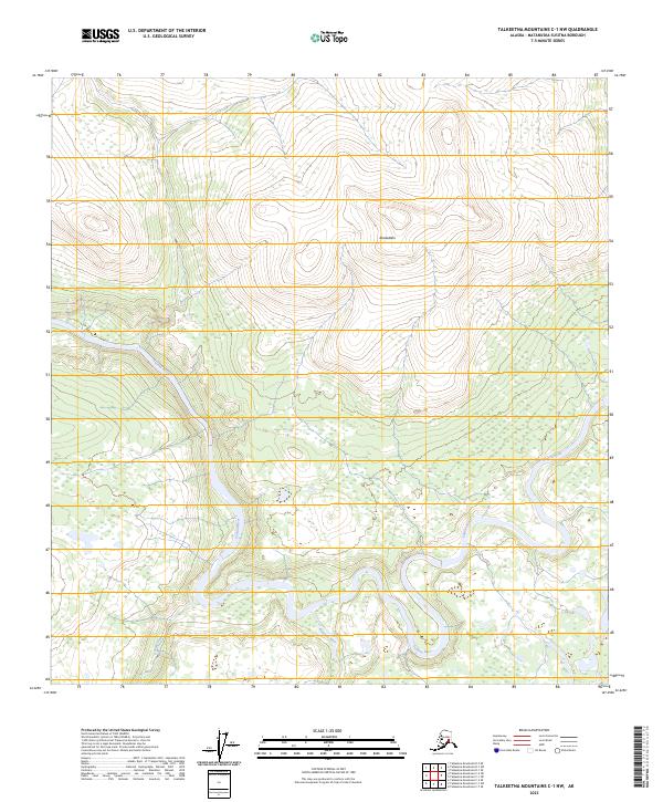 USGS Topographic Map – Talkeetna Mountains C-1 NW