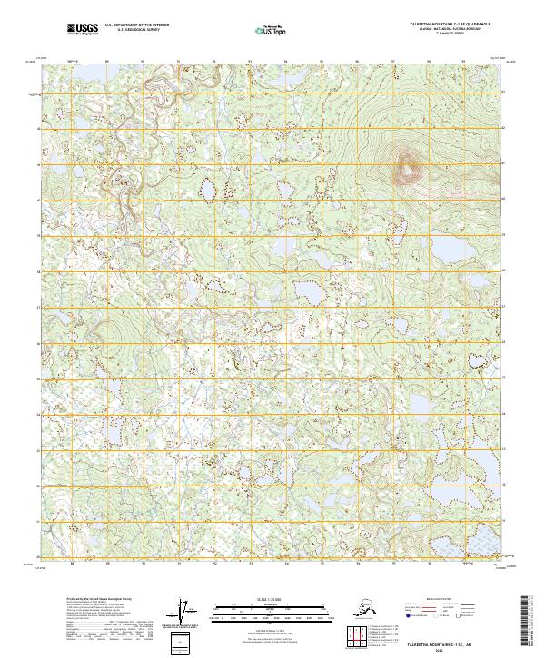 USGS Topographic Map – Talkeetna Mountains C-1 SE