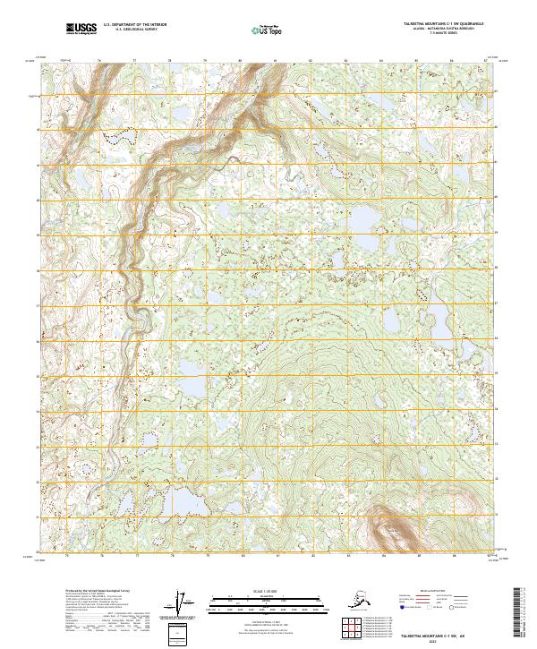 USGS Topographic Map – Talkeetna Mountains C-1 SW