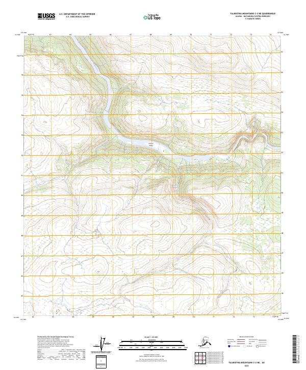 2023 Map of Talkeetna Mountains C-2 NE, 2023 Print