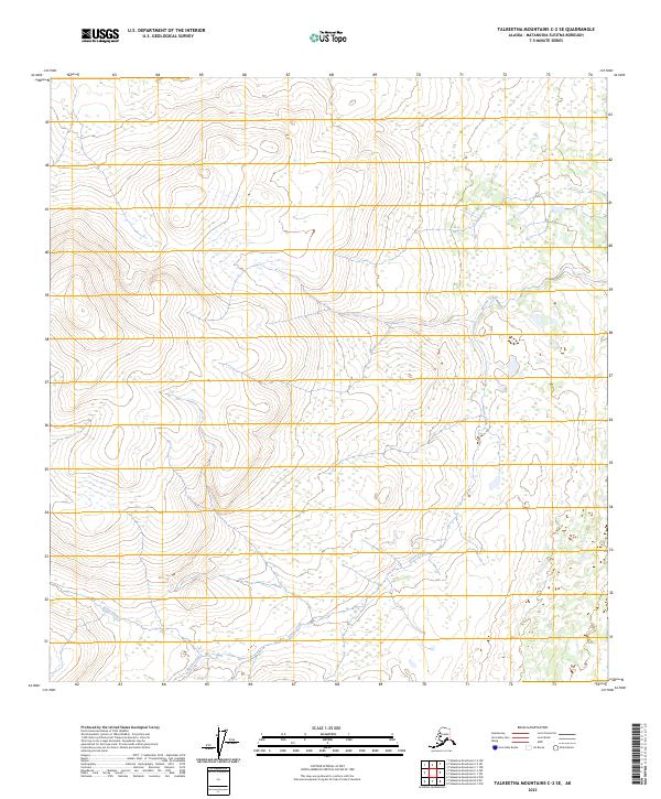 USGS Topographic Map – Talkeetna Mountains C-2 SE
