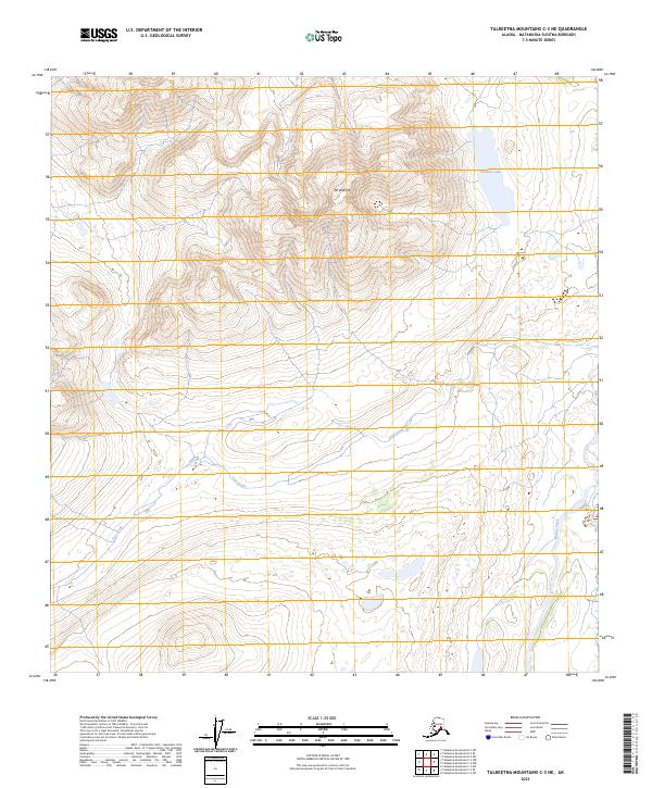 USGS Topographic Map – Talkeetna Mountains C-3 NE