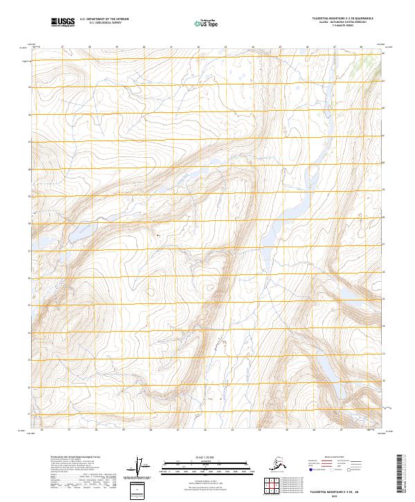 USGS Topographic Map – Talkeetna Mountains C-3 SE