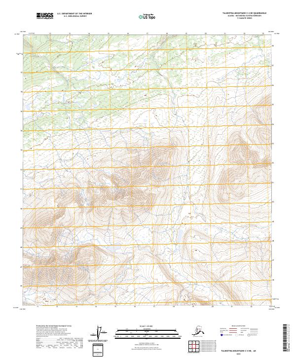 2023 Map of Talkeetna Mountains C-4 NE, 2023 Print